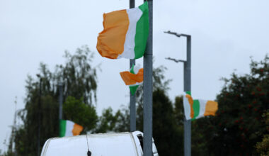 When I see a bunch of tatty faded tricolours hanging from lampposts and bedroom windows in housing estates I know what statement they are making: If you’re not white, you’re not Irish. Picture Colin Keegan, Collins, Dublin.