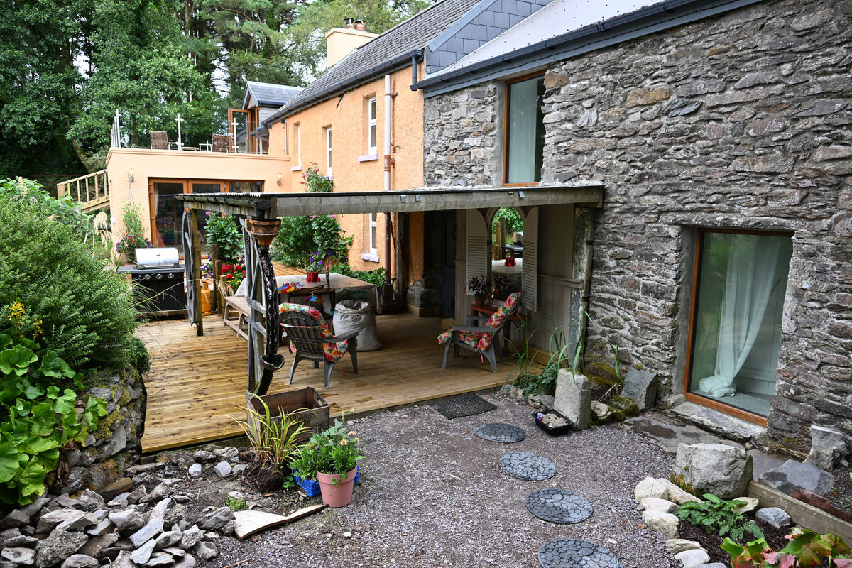 Rear garden decking