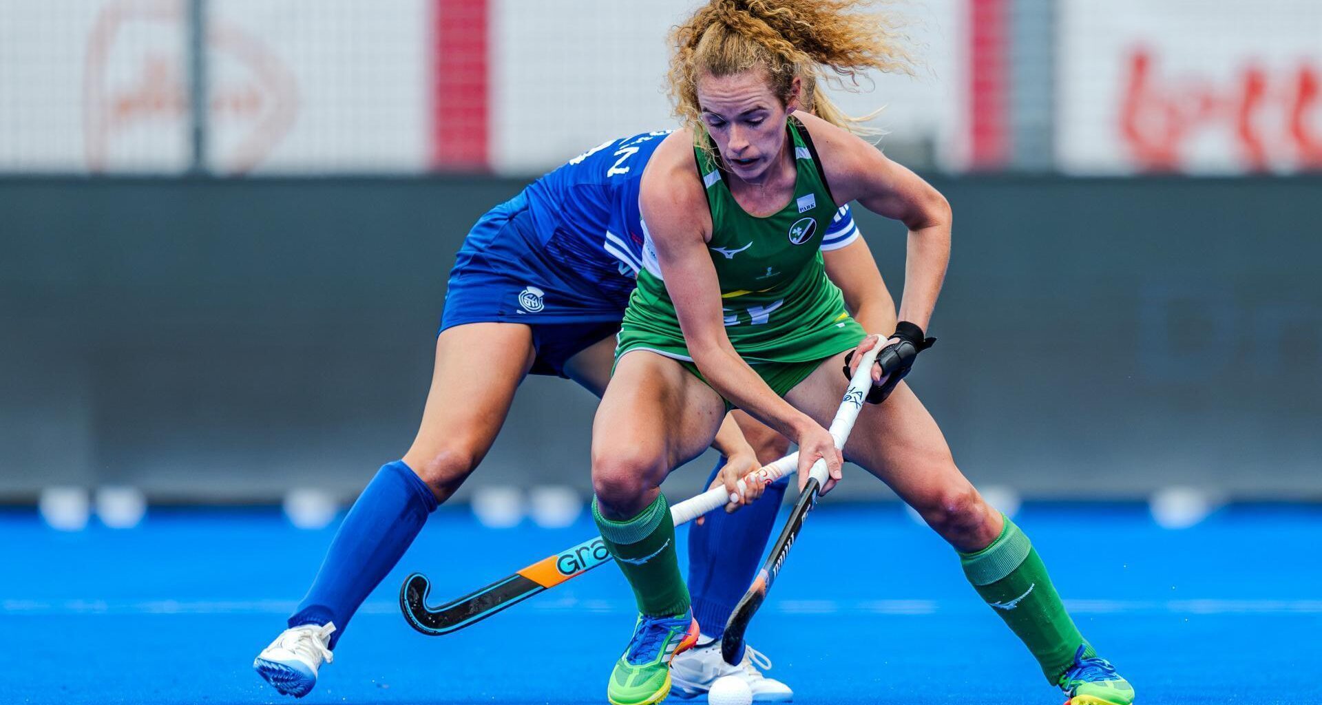 Ireland’s Niamh Carey in action against Scotland in the 2026 Women's FIH Hockey World Cup, Wavre. Pic: ©INPHO/Will Palmer