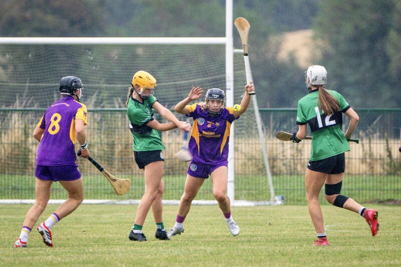 St Catherine’s Laura Hayes defends against Killeagh’s Ciara O’Regan. Picture: Chani Anderson