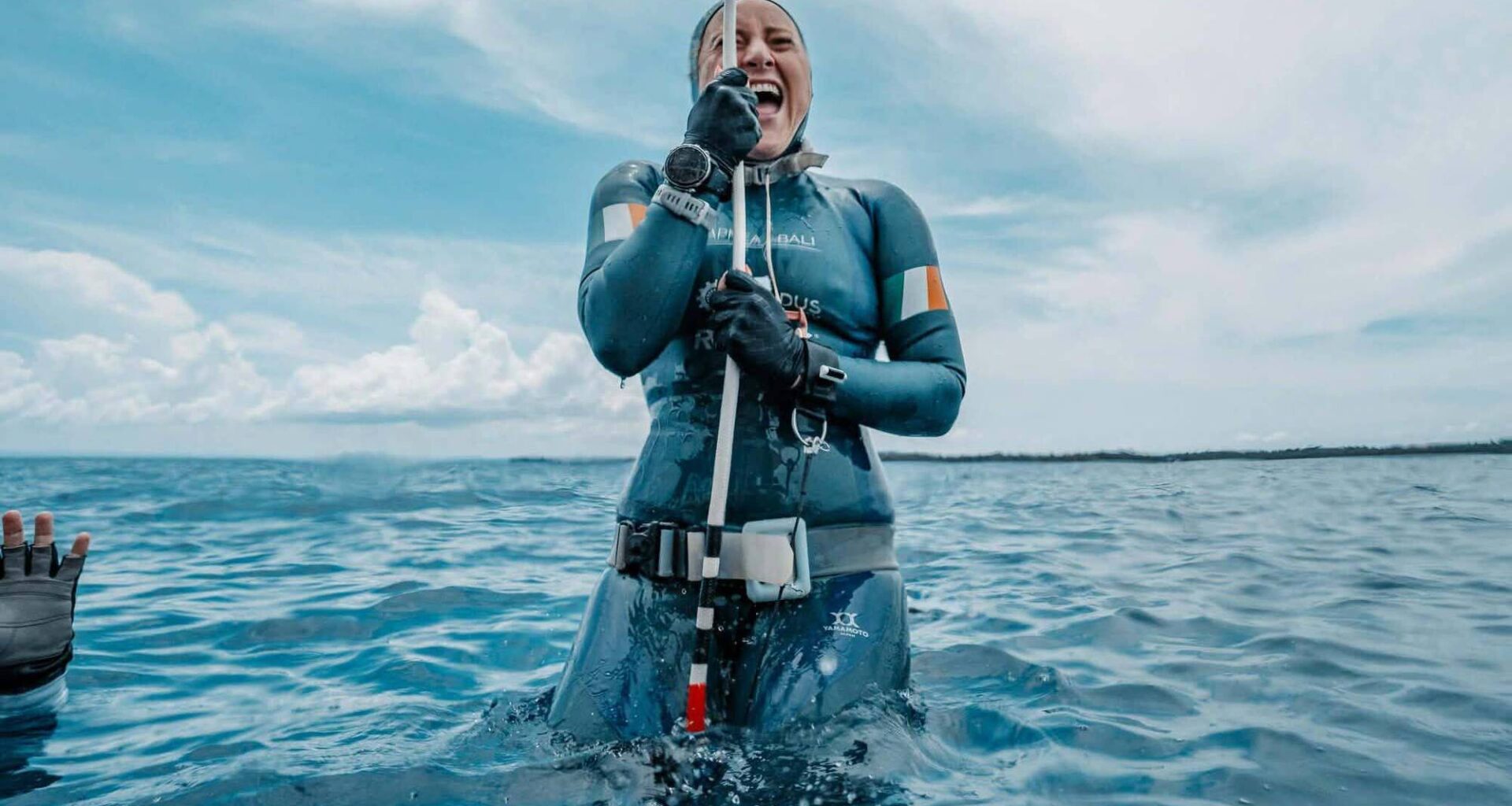 Megan Lyons who managed to break her own national record with an 80m plunge at the AIDA Asian Freediving Cup in the Philippines recently. Photo: @andac.kazar