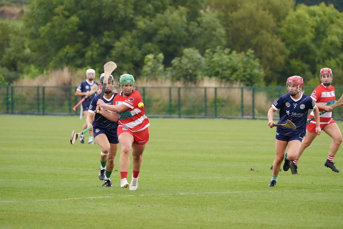 Courcey Rovers Linda Collins shoots to score a point against Ballincollig in their SE Systems Cork senior camogie championship clash at Ballinora. Picture: Noel Sweeney