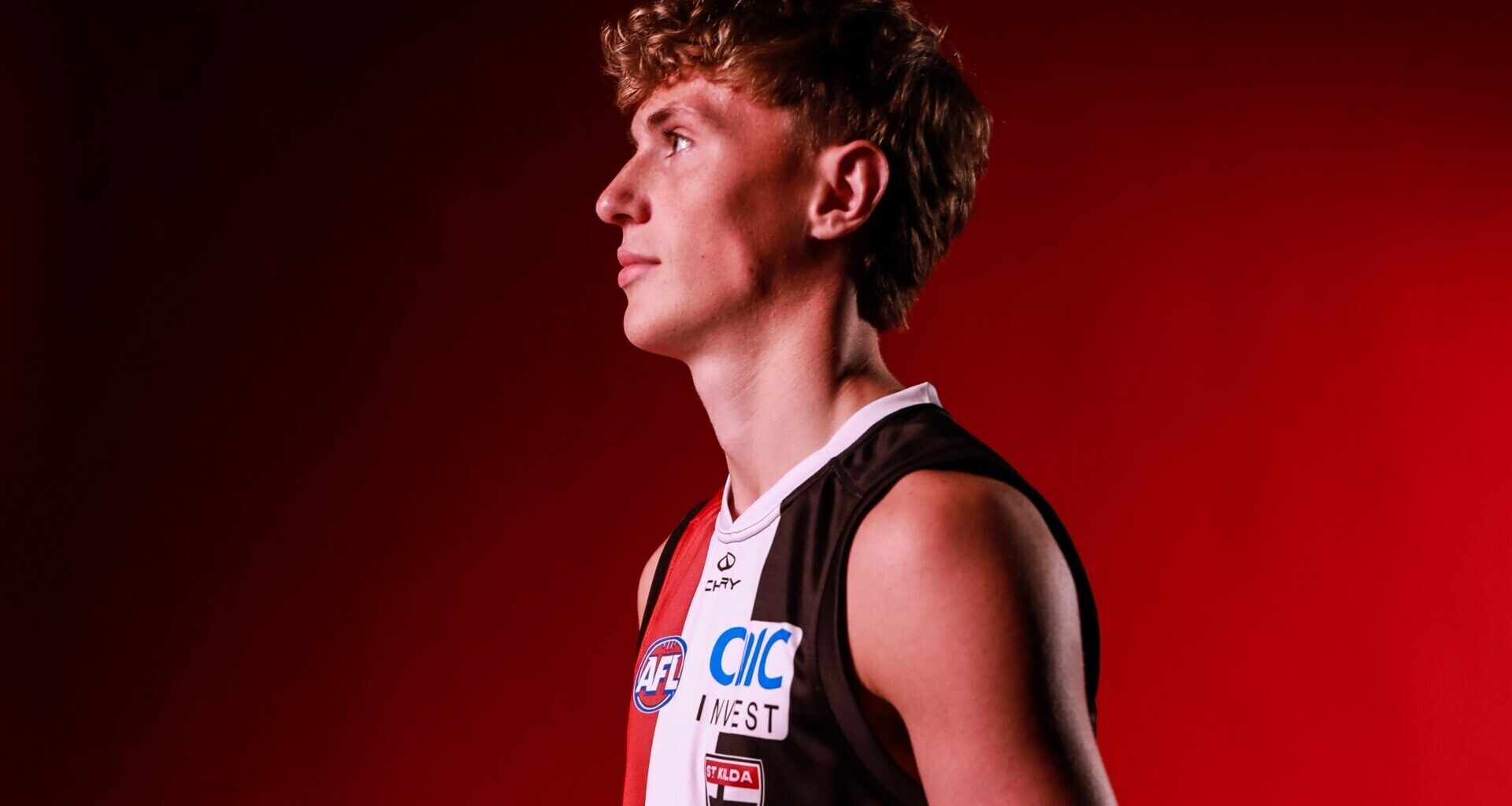 MAN AT WORK: St Kilda's new recruit Kobe Mcdonald. Pic: St.Kilda