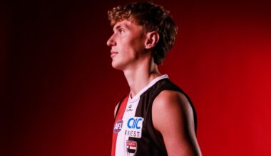 MAN AT WORK: St Kilda's new recruit Kobe Mcdonald. Pic: St.Kilda
