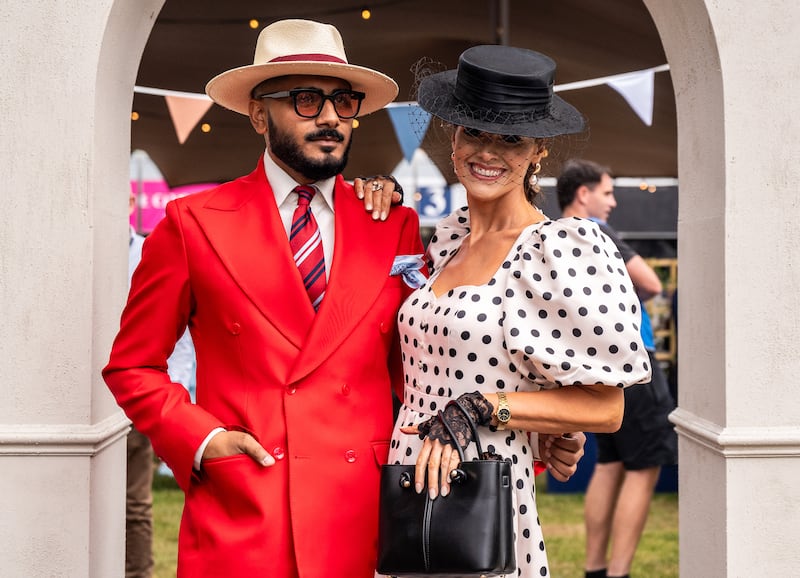 Tariq Anwar from India with Kathy Langley from Tipperary at the Dublin Horse Show. Photo: INPHO/Henry Simpson