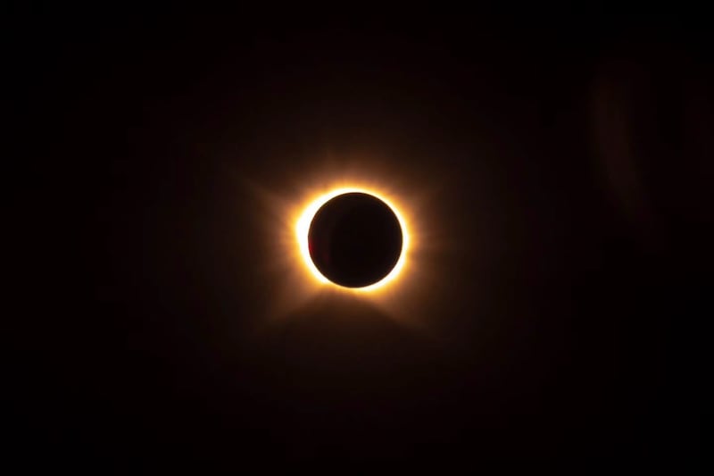 Photo taken from the Irish Air Corps C295 aircraft during the the total solar eclipse 550 km of the west coast of Ireland by a team of scientists from DIAS, TCD, TU Dublin and the Italian National Institute for Astrophysics.