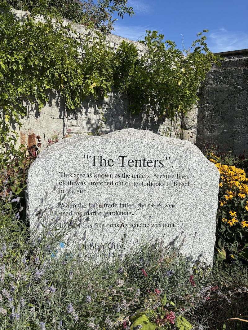 The Tenters stone sign in the Liberties. Photograph: Ellen Clusker