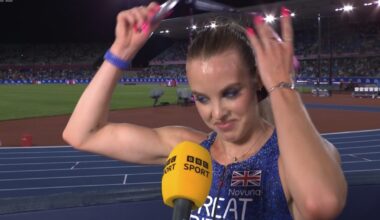 Keely Hodgkinson shows true feelings by taking off medal live on BBC | Other | Sport