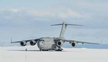 US Air Force flight to Antarctica turns back after space activity warning