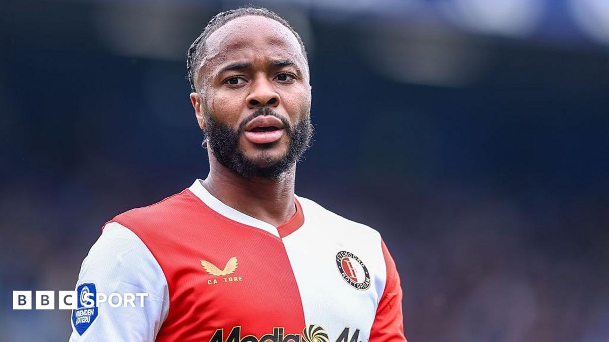 Raheem Sterling in a Feyenoord club shirt