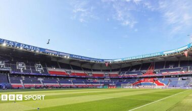General view of Parc des Princes stadium in Paris