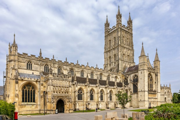 Gloucester Cathedral or Cathedral Church of St Peter and the Holy and Indivisible Trinity, Gloucestershire, England.