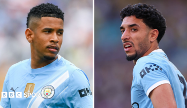 Split image showing Savinho and Omar Marmoush