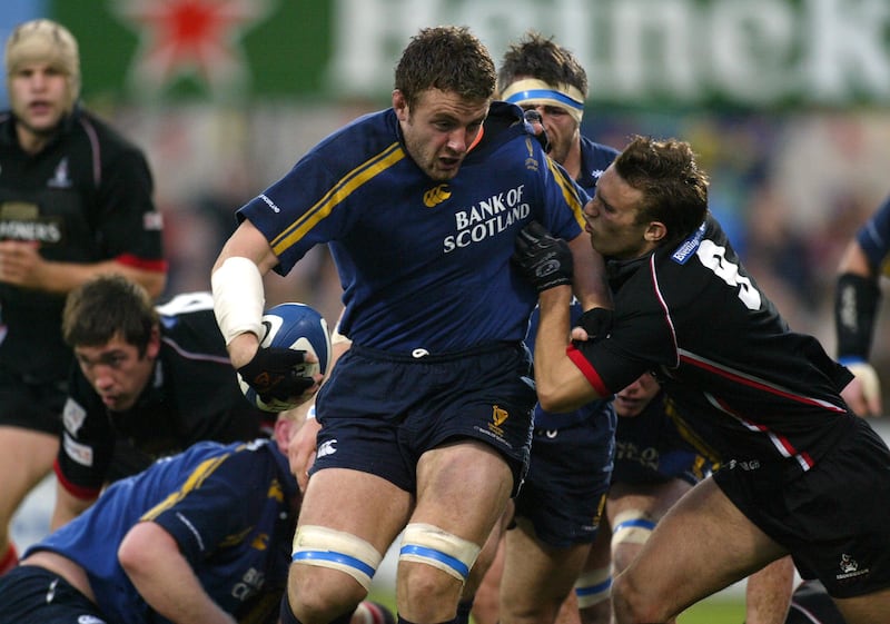 Aidan McCullen adapting to the challenge posed by Edinburgh while playing for Leinster in 2004. Photograph: Billy Stickland/Inpho
