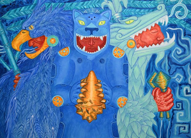 The new Jaguar Azul exhibit by Sal Garcia at City Arts Gallery in downtown Vallejo opens Friday for Art Walk. (Chris Riley/Times-Herald)