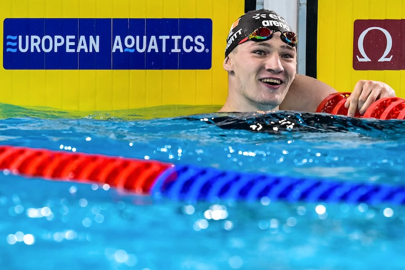 Ireland’s John Shortt in the pool in Paris. Photograph: Andrea Staccoli/Inpho