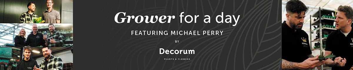 Banner Decorum Grower For a Day and Michael Perry Banner Decorum Grower For a Day and Michael Perry