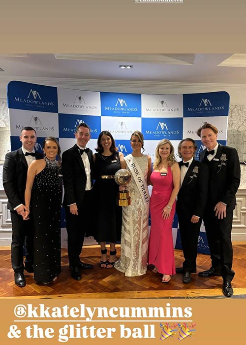 Clare Kambamettu and Ryan Tubridy at the Rose Of Tralee. Pic: Clare Kambamettu  Instagram