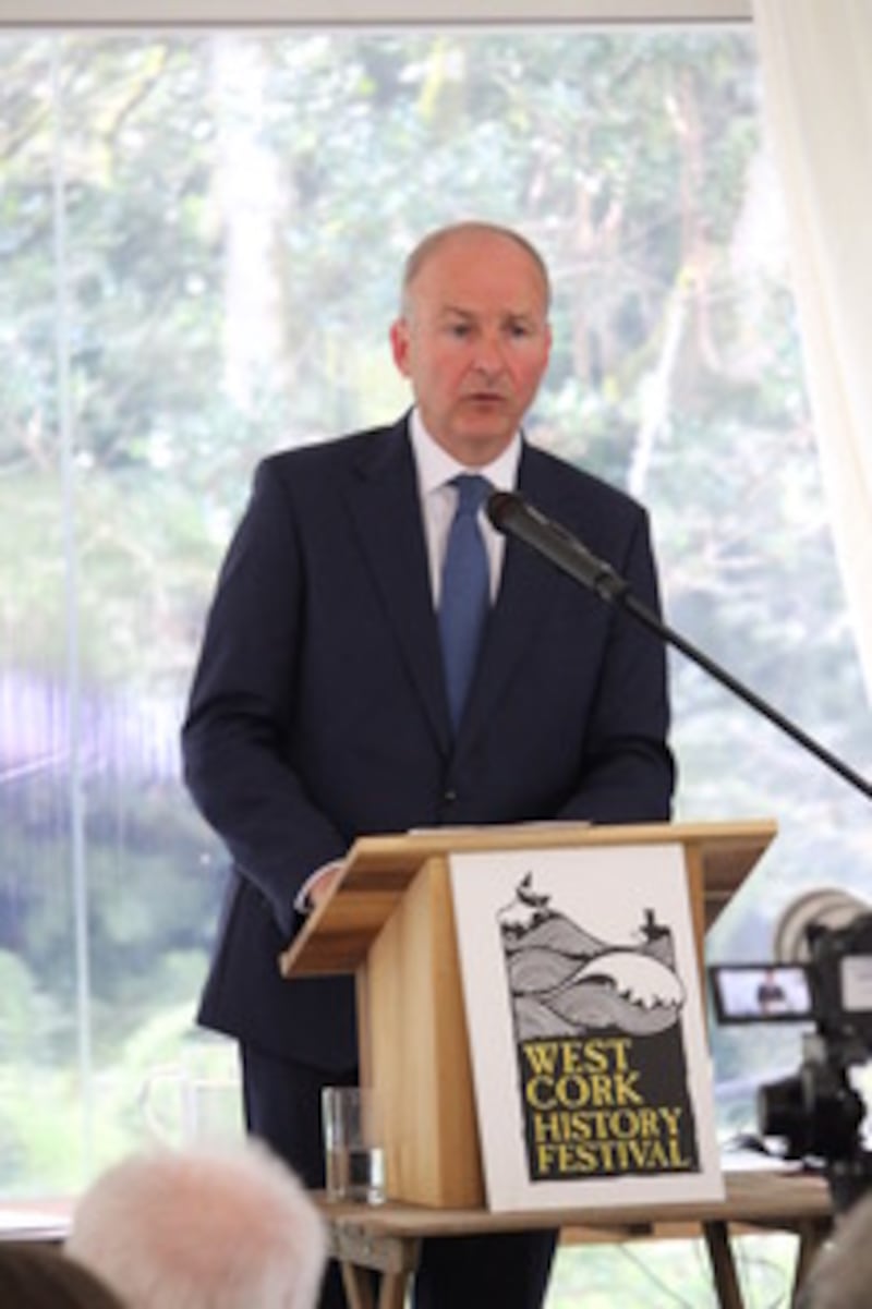 Taoiseach Micheal Martin, opening the West Cork History Festival at Inishbeg, near Baltimore in West Cork on Friday