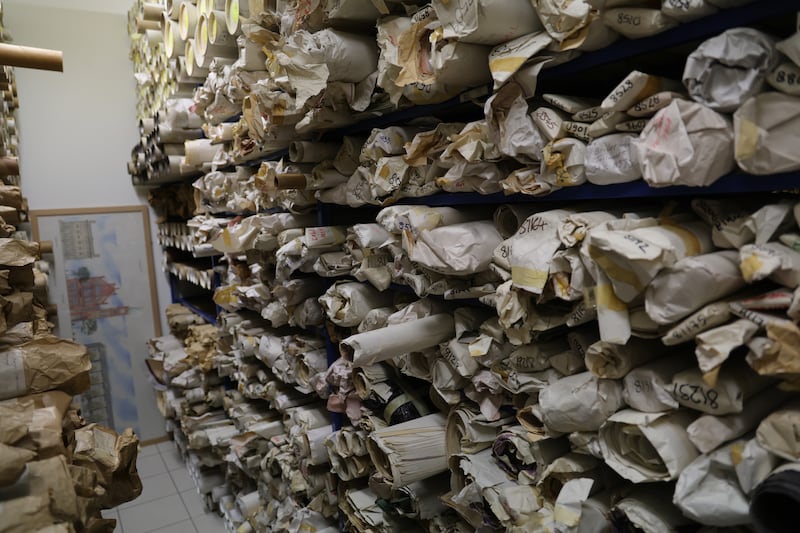 Basement archive room in the Irish Architectural Archive. Photograph: Bryan O’Brien/The Irish Times   