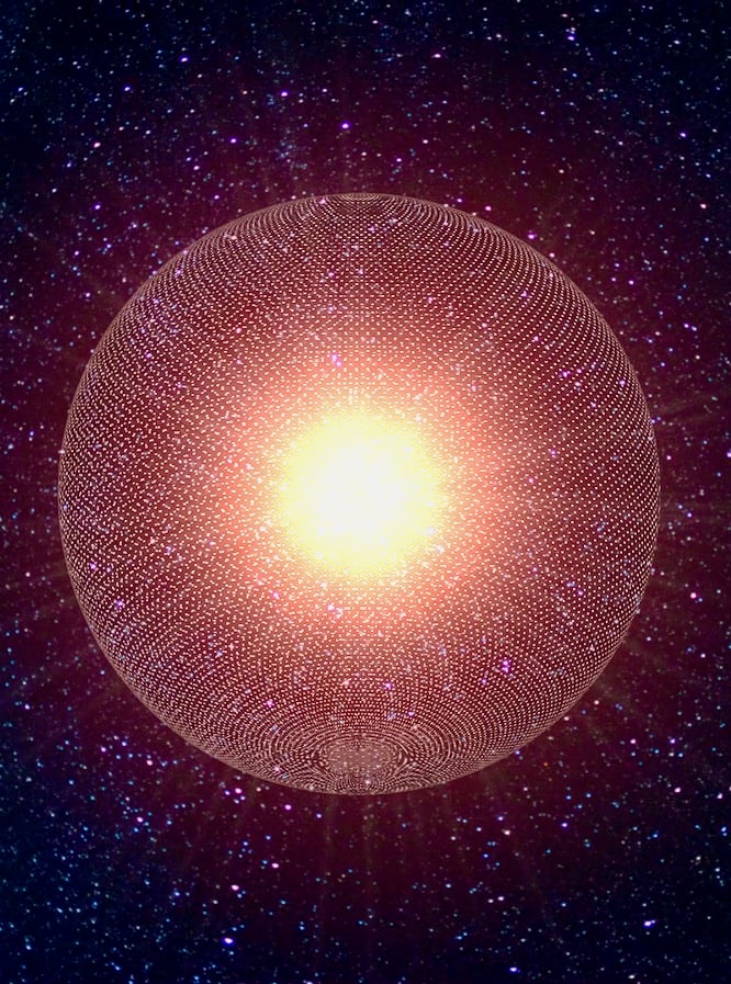 *A hypothetical Dyson Sphere Swarm.  Credit: Wikipedia*
