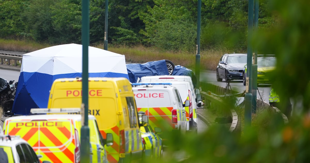 Five young people killed in wrong-way crash with police car in England are named – The Irish Times