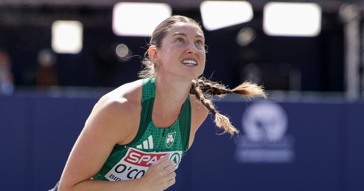 Kate O’Connor in heptathlon gold medal position with one event left at European Championships – The Irish Times