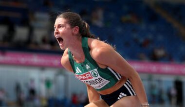 Kate O’Connor moves into silver medal spot after two personal bests in heptathlon – The Irish Times
