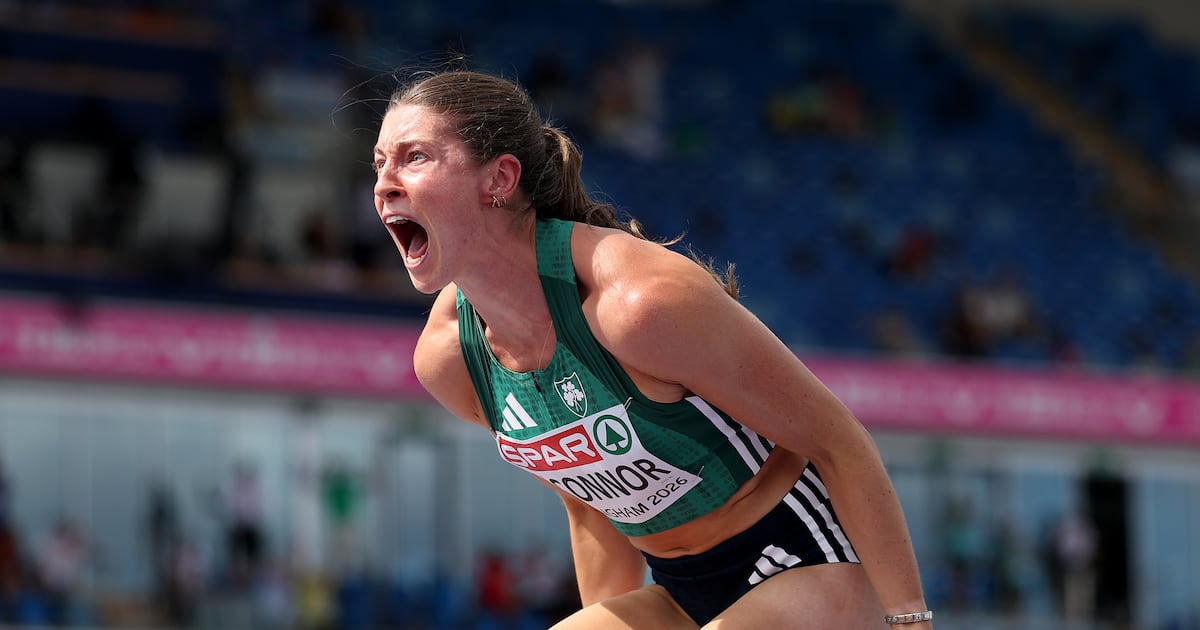 Kate O’Connor moves into silver medal spot after two personal bests in heptathlon – The Irish Times