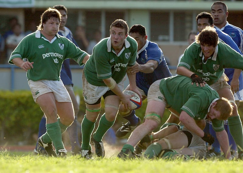 Aidan McCullen on tour with Ireland in Samoa in 2003. Photograph: Billy Stickland/Inpho
