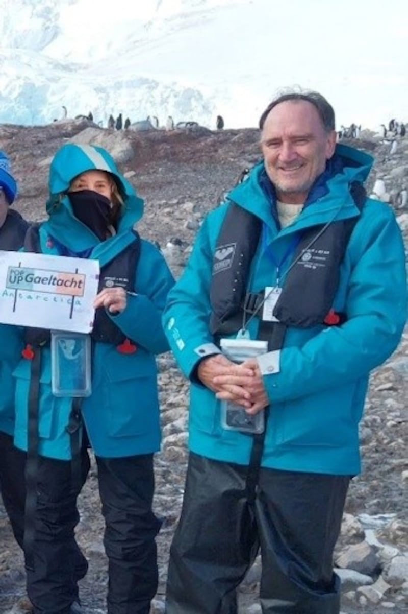 Pauline Kelly and her husband Greg in Antarctica