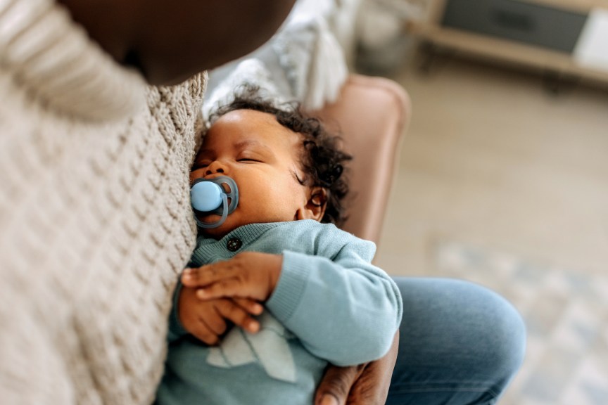 A sleeping baby.