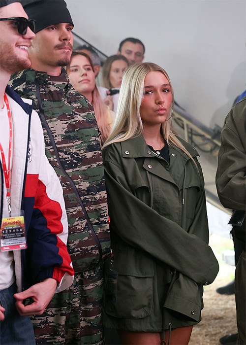 Romeo Beckham and Harper Seven Beckham watch Cruz Beckham and The Breakers perform live on stage during the 2026 Reading Festival. Pic: Getty Images