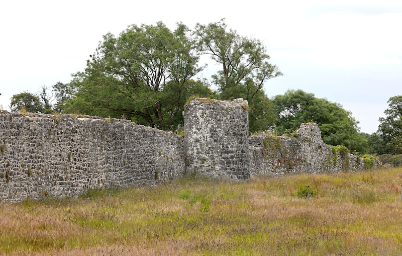 Tower and section of the wall beside Kenny Park GAA grounds in Athenry. Photograph: Joe O'Shaughnessy