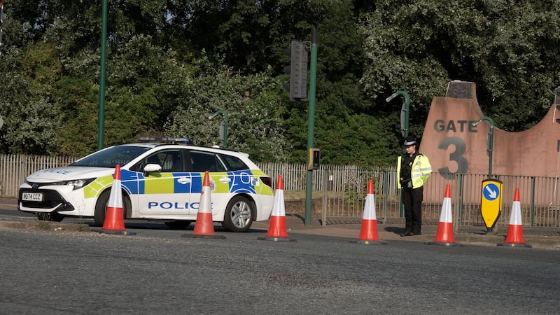 The scene at the A66 near Middlesbrough, England on Sunday, following the fatal crash in which seven people died. Photograph: Richard McCarthy/PA Wire