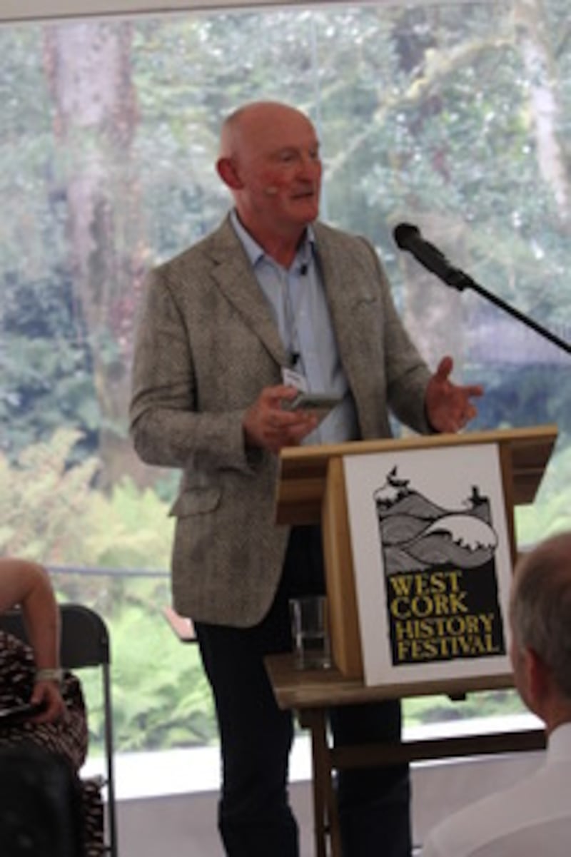 Former British deputy national security adviser Paddy McGuinness speaking at the West Cork History Festival at Inishbeg, near Baltimore in west Cork. Photograph: Colman Stephen