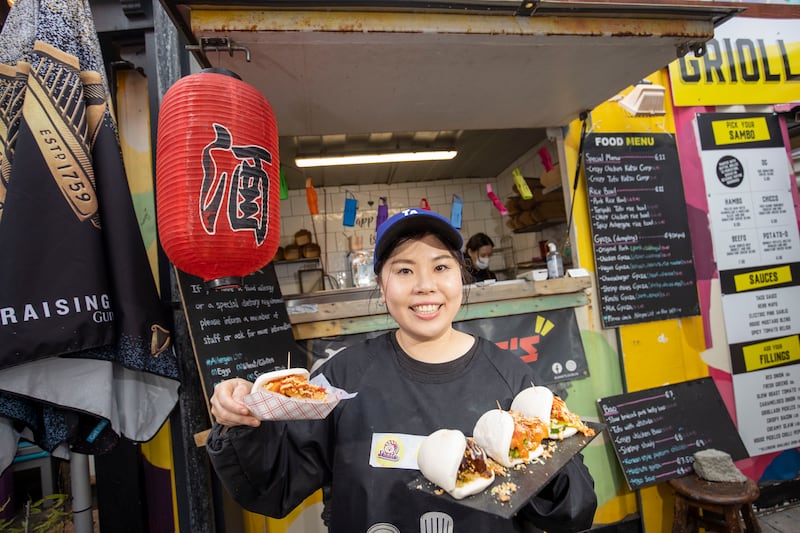 Jianan (Janet) Liu in her 2021 street food days at Eatyard in Dublin 7. Photograph: Tom Honan