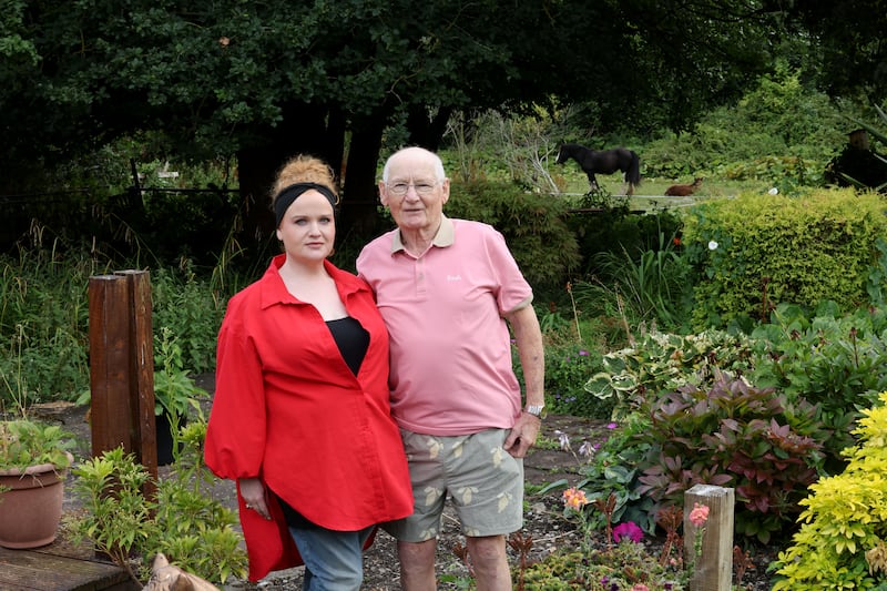 'Nobody talked to the locals': Niamh Lambert and her father Morgan at their home on Scribblestown Lane. Photograph: Alan Betson