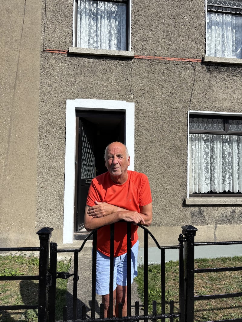 Paul Green outside his house on Clarence Mangan Road. Photograph: Ellen Clusker