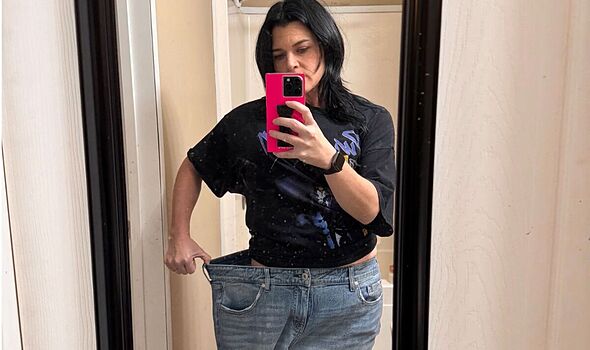 Laci Gilbert wearing jeans from before weight loss Laci Gilbert wearing jeans from before weight loss