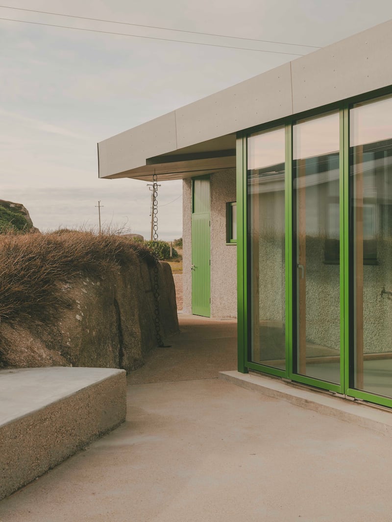 'A low, long, linear outcrop funnels one towards the entrance, the beach and the bay beyond.’ Photograph: Peter Molloy