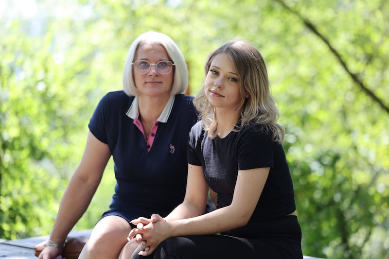 Iwona and her Irish daughter Paula near their home in Untersiggenthal, Switzerland. Photograph: Alan Betson/The Irish Times

