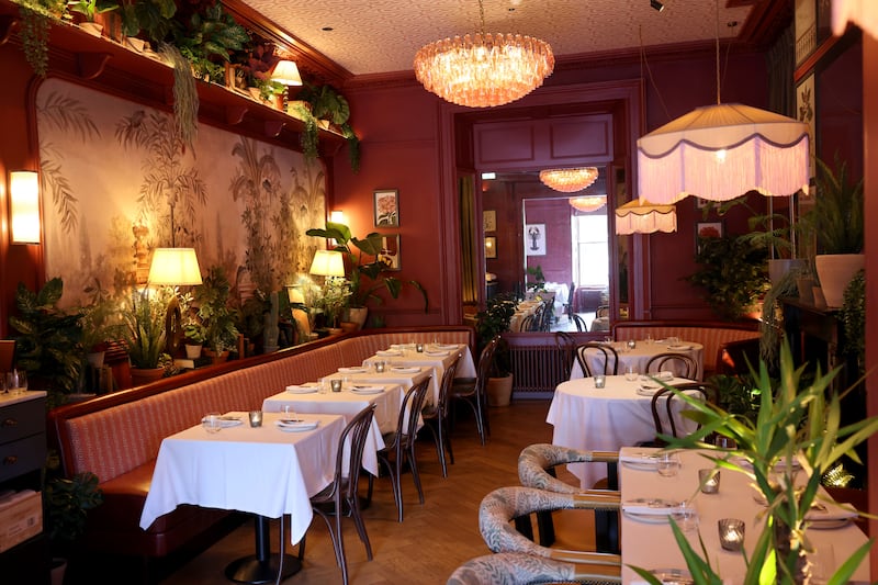 Interior decor of Osteria Nove, Malahide. Photograph: Dara Mac Dónaill
