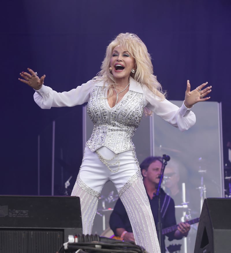 Dolly Parton performs at the Glastonbury Festival in 2014. Photograph: Yui Mok/PA