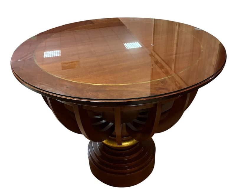 Circular mahogany table, Mullen's online auction