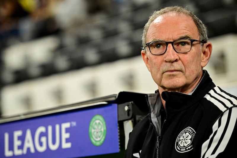 Martin O'Neill, manager of Celtic. Photograph: Christian Bruna/Getty
