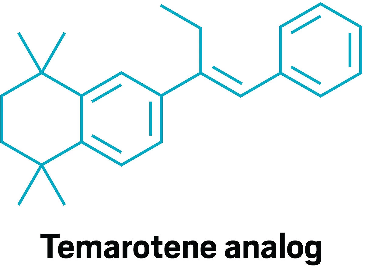 The structure of a temarotene analog.