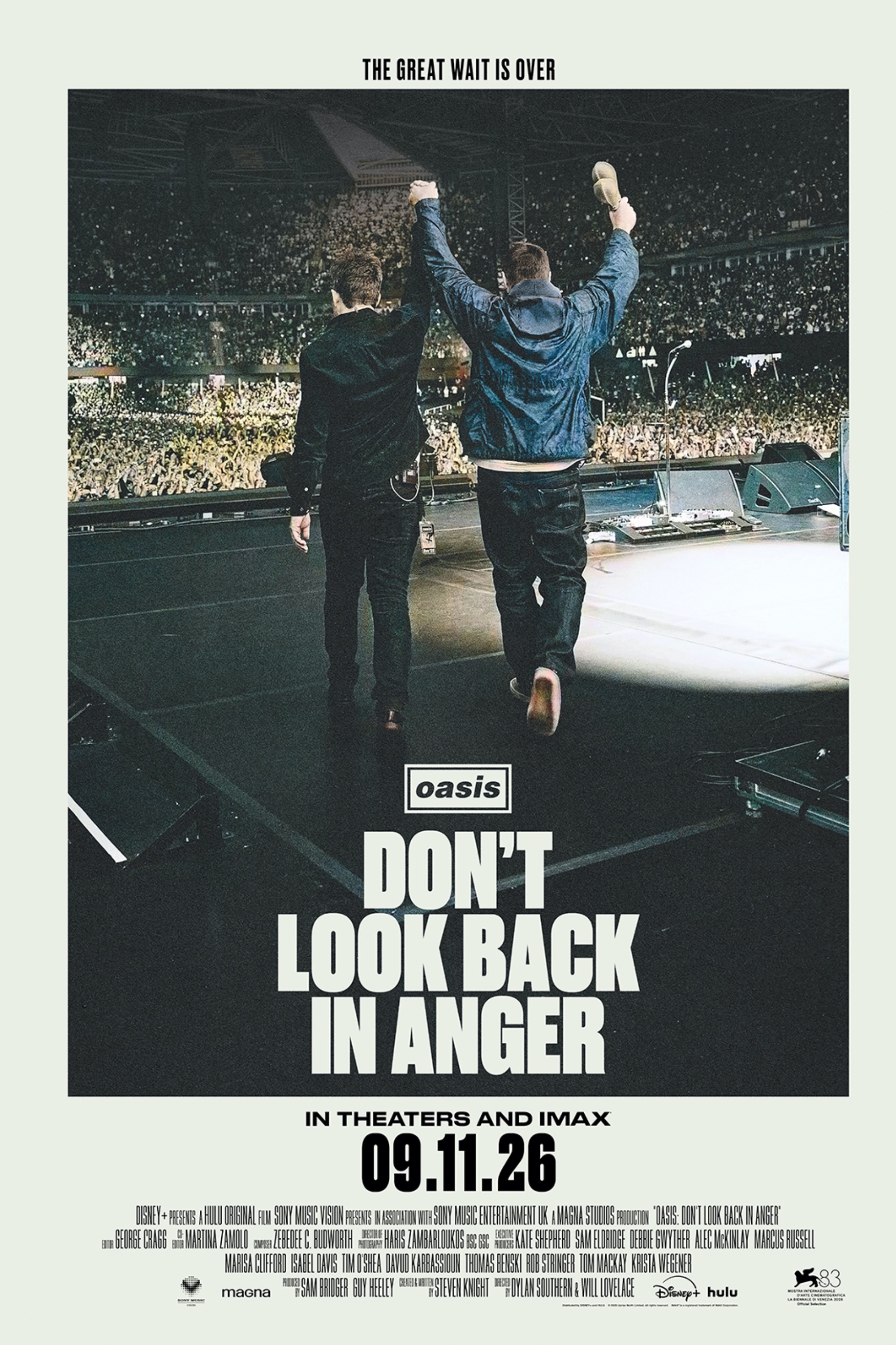 'Oasis: Don't Look Back In Anger' official documentary poster