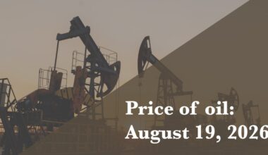 Current price of oil as of Aug. 19, 2026