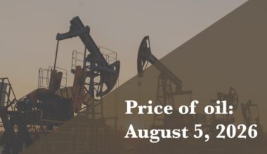 Current price of oil as of Aug. 5, 2026